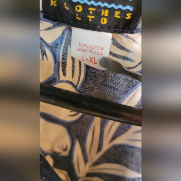 KRAZY KLOTHES Hawaiian Shirt Mens Extra Extra Large Bright Floral Blue White USA - Picture 4 of 4